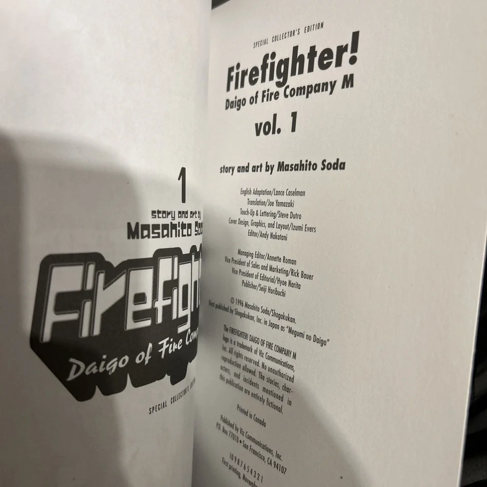 Firefighter! Daigo Of Fire Company‎ M English Manga Special Edition Volume 1 Viz